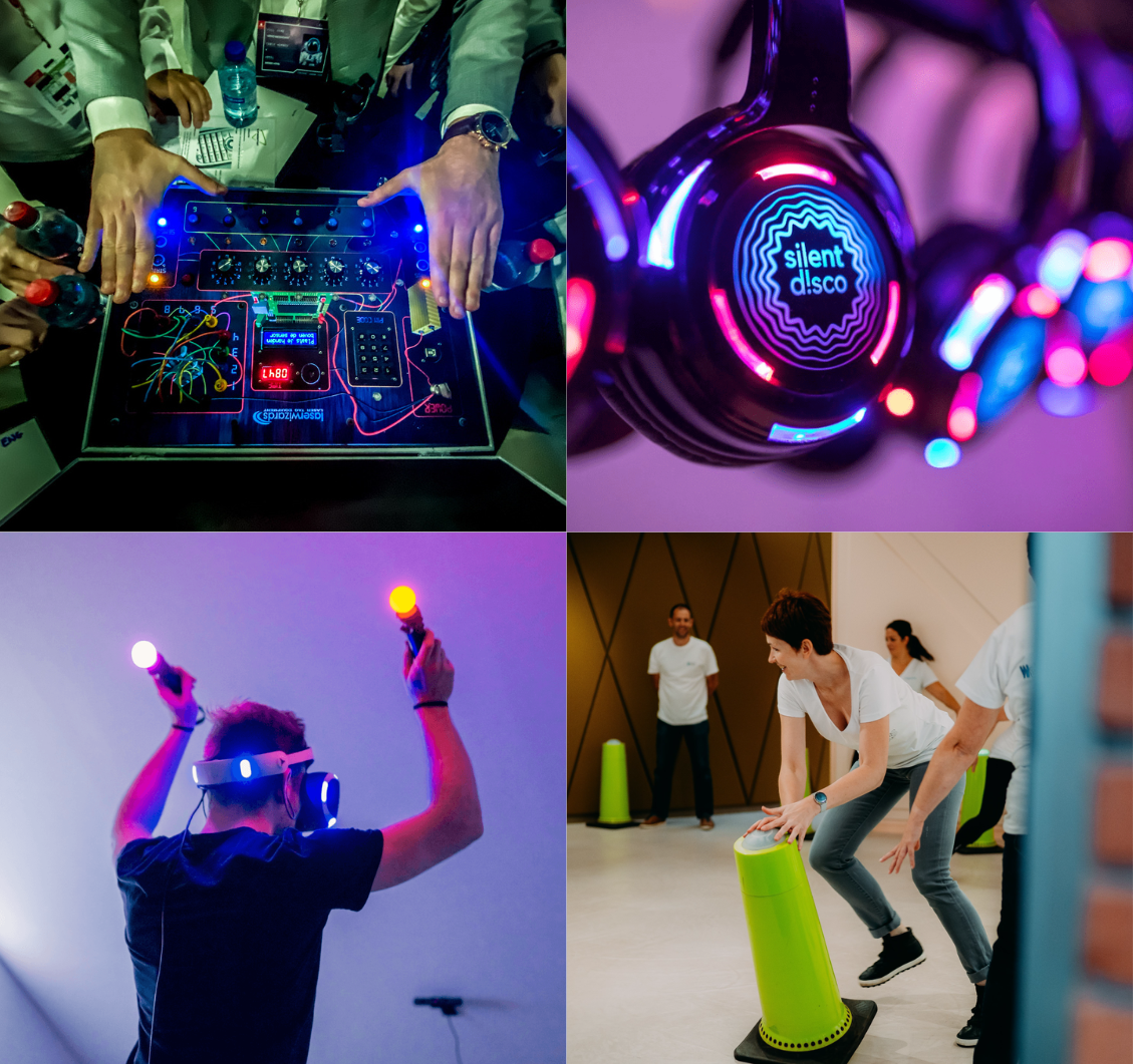 Hit the lights new teambuilding new concepts 2023 light hunter silent disco VR defuse the bomb